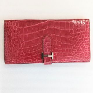 エルメス(Hermes)の【匿名配送・送料無料】HERMES エルメス ベアンアリゲーター 長財布 Ｉ刻印(財布)