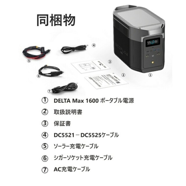 EcoFlow ポータブル電源 DELTA MAX 1600 1612Wh 【数量は多】 www.gold