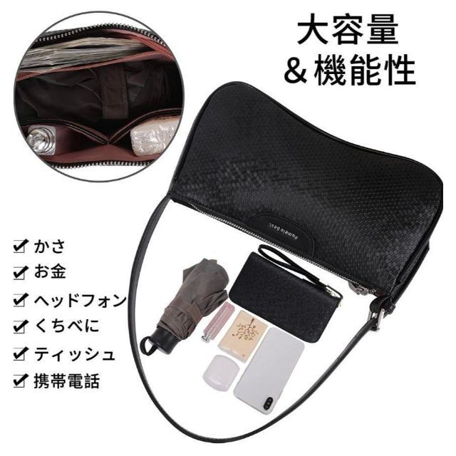 ❤️レディースハンドバッグ黒❤️肩掛けバッグ ショルダーバッグ 軽量 プレゼント_4