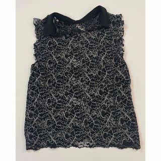 ザラ(ZARA)のZARA トップス　レース　透けレース　黒(カットソー(半袖/袖なし))