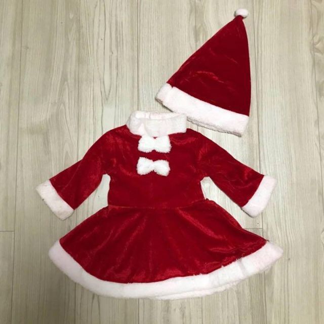 90サイズ】クリスマス コスプレ キッズ サンタ 帽子 女の子 子供服