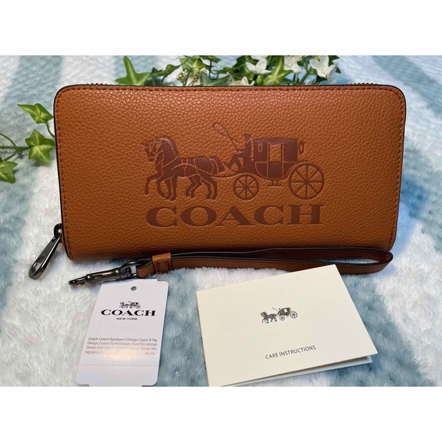 COACH コーチ ダークブラウン ブラック オレンジ 馬車 シグネチャー