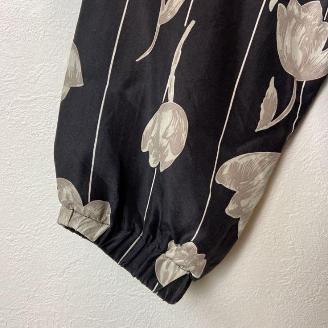 名作19ss】Supreme FloralSilk古着トラックジャケット黒M 新規購入