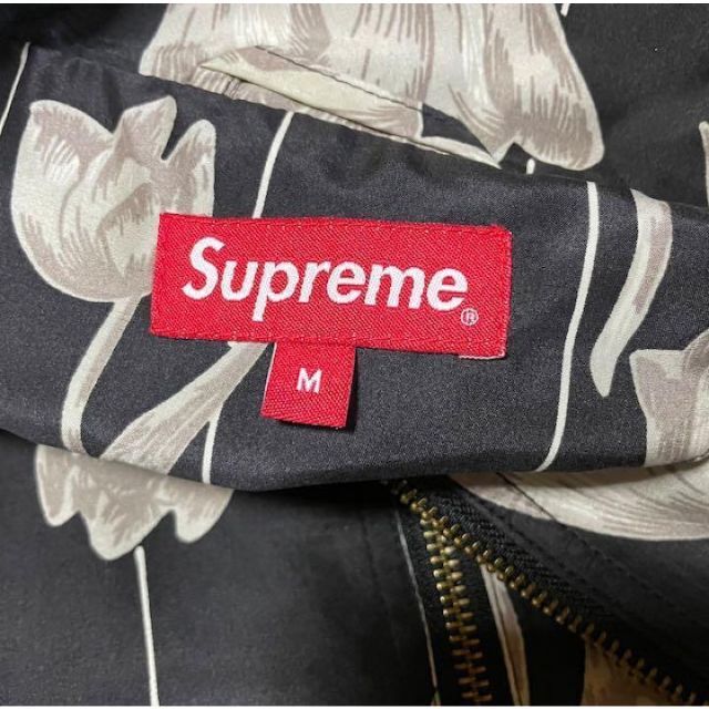 名作19ss】Supreme FloralSilk古着トラックジャケット黒M 人気 18333円