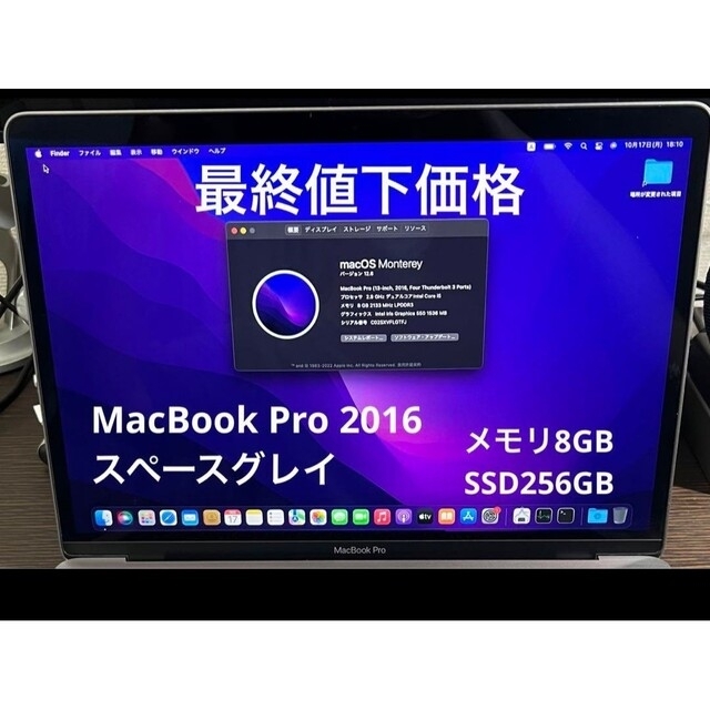 【値下げ！】Apple MacBook Pro 2016 13インチ