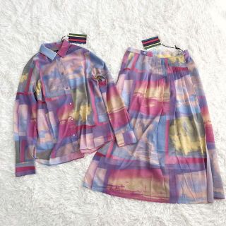 ポールスミス(Paul Smith)の新品　ポールスミス　スペースフォトプリント　セットアップ　総柄 レア　希少(ロングワンピース/マキシワンピース)