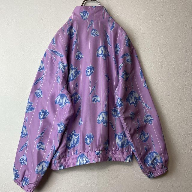 お歳暮 【名作19ss】Supreme FloralSilk古着トラックジャケット紫S
