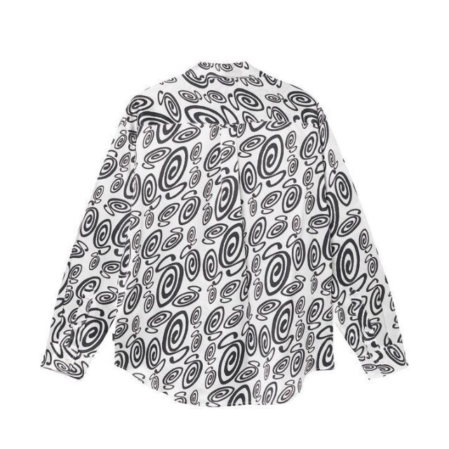 STUSSY(ステューシー)のStussy SWIRLY S SILK SHIRT L シルク メンズのトップス(シャツ)の商品写真