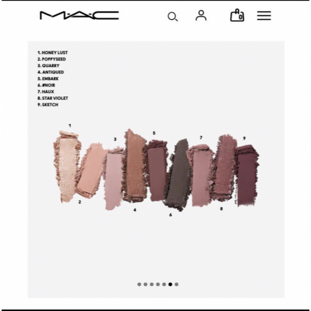 MAC(マック)のMAC スモールアイシャドウ×９ コスメ/美容のベースメイク/化粧品(アイシャドウ)の商品写真