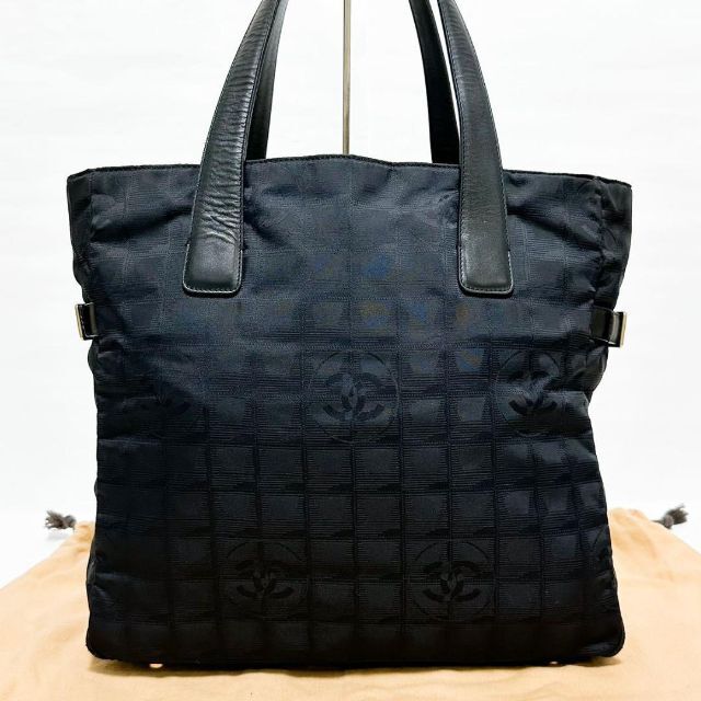 美品 CHANEL ニュートラベルライン GM トートバッグ レザー ジャガード-
