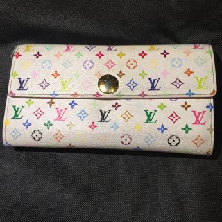 ルイヴィトン(LOUIS VUITTON)の中古正規品 ルイヴィトン マルチカラーモノグラム長財布(財布)