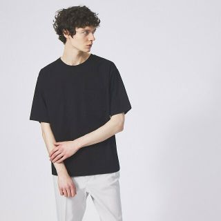 アバハウス(ABAHOUSE)の【ブラック】【COOL JERSEY】プレーティング モダール 半袖 Tシャツ(Tシャツ/カットソー(半袖/袖なし))