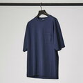 【ブルー】【46】【COOL JERSEY】プレーティング モダール 半袖 Tシャツ