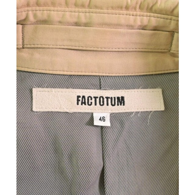 FACTOTUM ファクトタム トレンチコート 46(M位) ベージュ - トレンチコート
