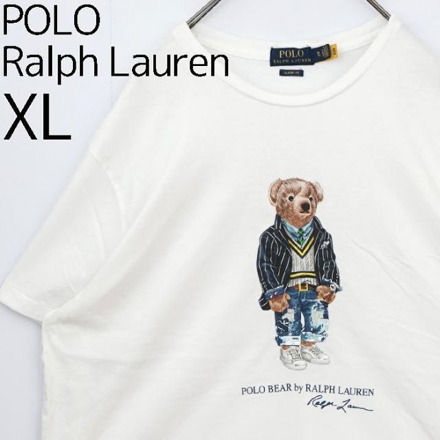 希少 新品 ポロ ラルフローレン ポロベア XL Tシャツ tシャツ 白t 白T