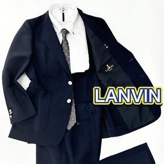 ランバン(LANVIN)の春夏☆ランバン モヘア　セットアップスーツ テーラードジャケット　ネイビー　46(セットアップ)
