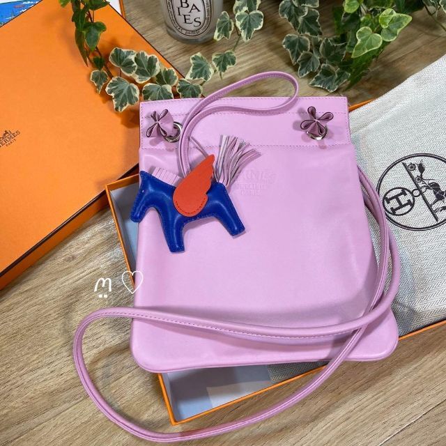 新品 HERMES カルメン バイカラー 2色 紫 ピンク