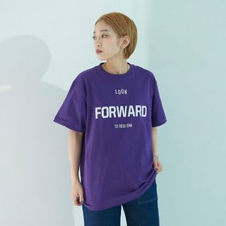 ノミネ(Nomine)の【パープル】オリジナルロゴTシャツ(カットソー(長袖/七分))