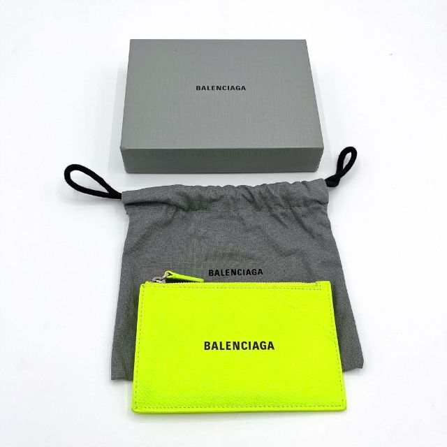 Balenciaga(バレンシアガ)の【正規品】バレンシアガ 640535 レザー コインケース　蛍光　黄色　小銭入れ レディースのファッション小物(コインケース)の商品写真