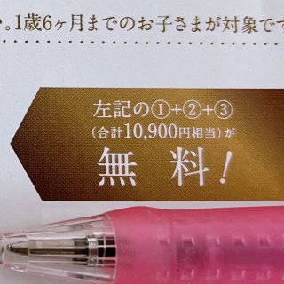 スタジオアリス　優待券　ベビーカレンダー　１歳6ヶ月まで(その他)