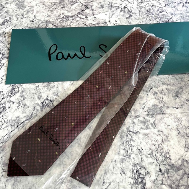 【新品】Paul Smith ポールスミス ネクタイ シルク ロゴ入り ケース付