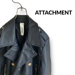 アタッチメント(ATTACHIMENT)のアタッチメント ATTACHMENT ライダースジャケット レザージャケット 黒(ライダースジャケット)