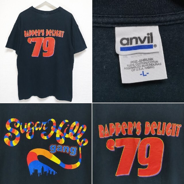 Anvil(アンビル)のL 00s SUGAR HILL GANG シュガーヒル Tシャツ RAPTEE メンズのトップス(Tシャツ/カットソー(半袖/袖なし))の商品写真