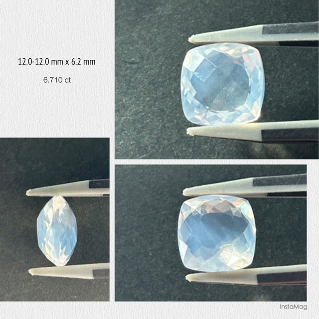 (R0407-3)『12mm』K2ブルームーンクォーツ　ルース　6.710ct