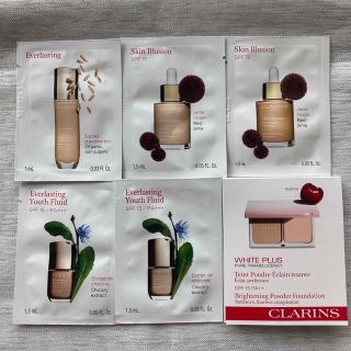 エバーラスティングライド(EVERLASTINGRIDE)のCLARINS クラランス パウダーファンデーション(他)試供品6点セット(サンプル/トライアルキット)