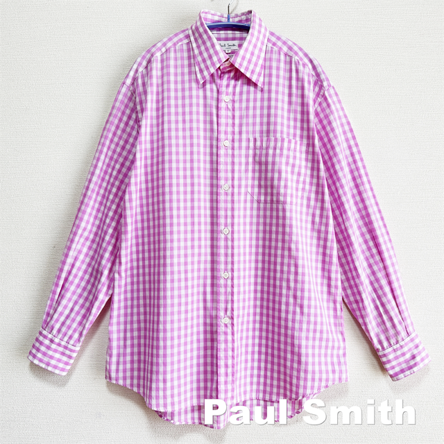 【Paul Smith】ギンガムチェック イタリア製ファブリック シャツ