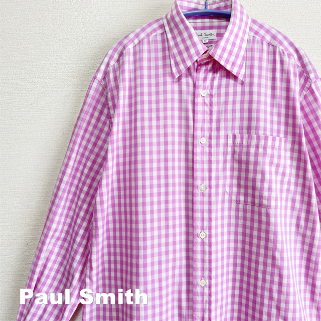 【Paul Smith】ギンガムチェック イタリア製ファブリック シャツ 2