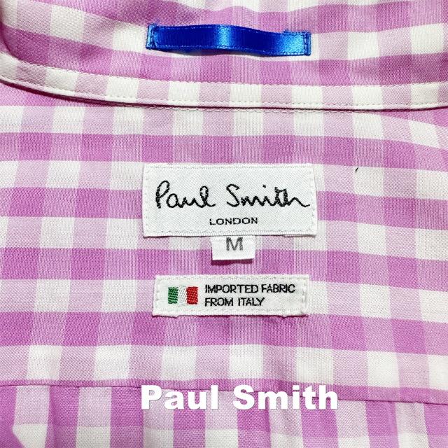 【Paul Smith】ギンガムチェック イタリア製ファブリック シャツ 8