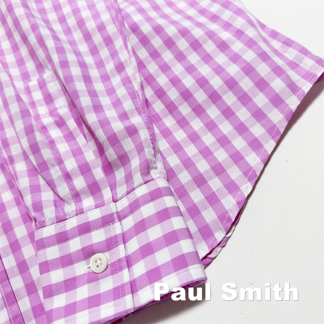 【Paul Smith】ギンガムチェック イタリア製ファブリック シャツ 9