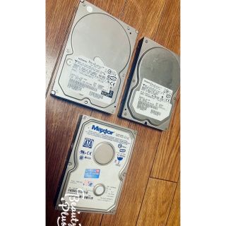 ヒタチ(日立)のHDD 3.5inch  中古品 SATA, IDE接続、3基(PCパーツ)