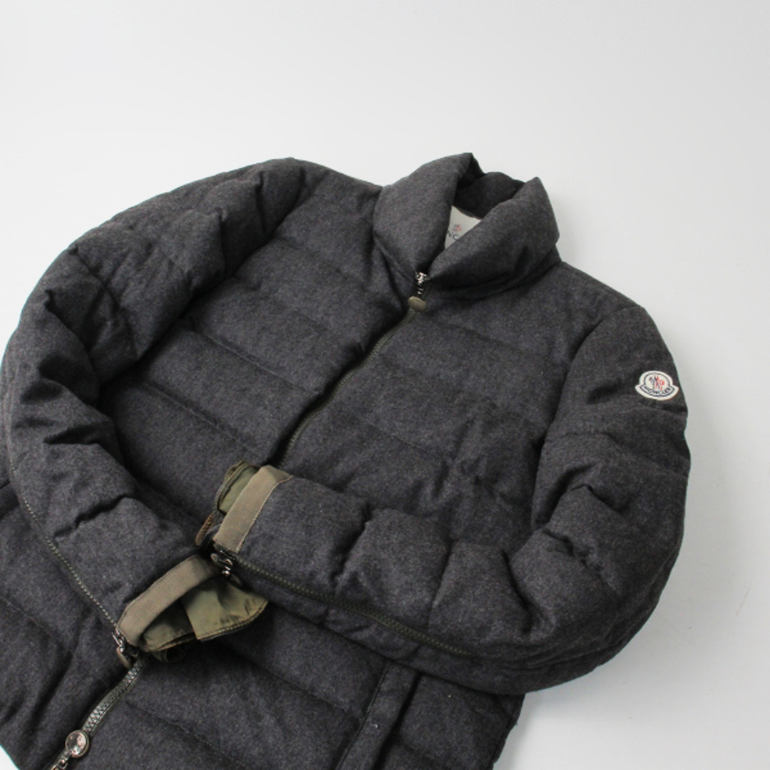 MONCLER モンクレール sacai サカイ SEORI 袖フリル ウールダウンジャケット 1/チャコール ブルゾン  ワッペン【2400013271257】 | フリマアプリ ラクマ