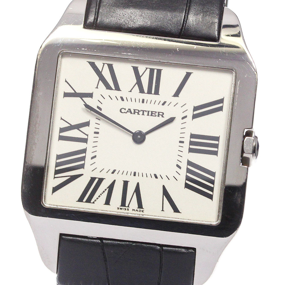 カルティエ CARTIER W2007051 サントスデュモンLM K18WG 手巻き メンズ _732368