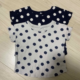 ムジルシリョウヒン(MUJI (無印良品))の無印　水玉Tシャツ　2枚セット(Tシャツ/カットソー)