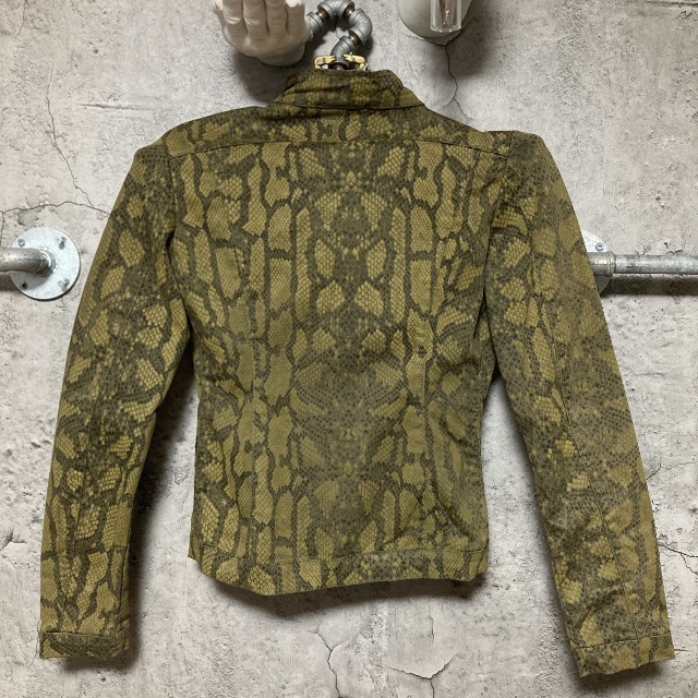 パイソン 蛇柄 ジャケット へび ヘビ アウター ライダース 薄手 パイソン 蛇柄 ジャケット へび ヘビ アウター ライダース 薄手