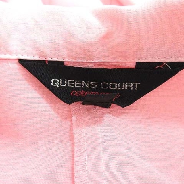 QUEENS COURT(クイーンズコート)のクイーンズコート テーラードジャケット シングル 七分袖 2 ピンク レディースのジャケット/アウター(その他)の商品写真