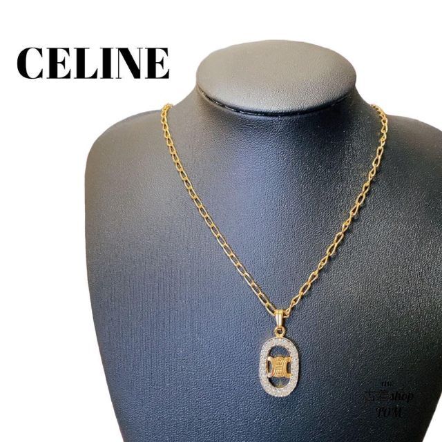 美品✨ CELINEセリーヌ トリオンフ ネックレス GP ゴールド レディース