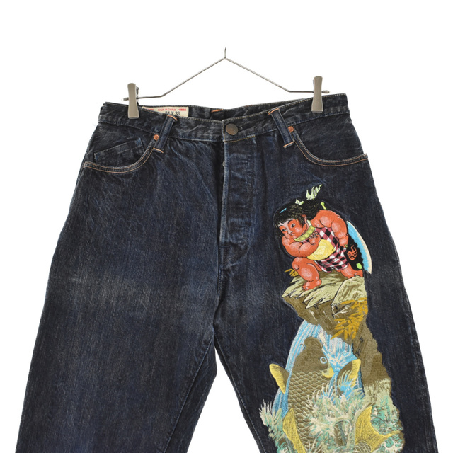 EVISU エビス ダブルニー ボタンフライデニムパンツ インディゴ LOT2013 2