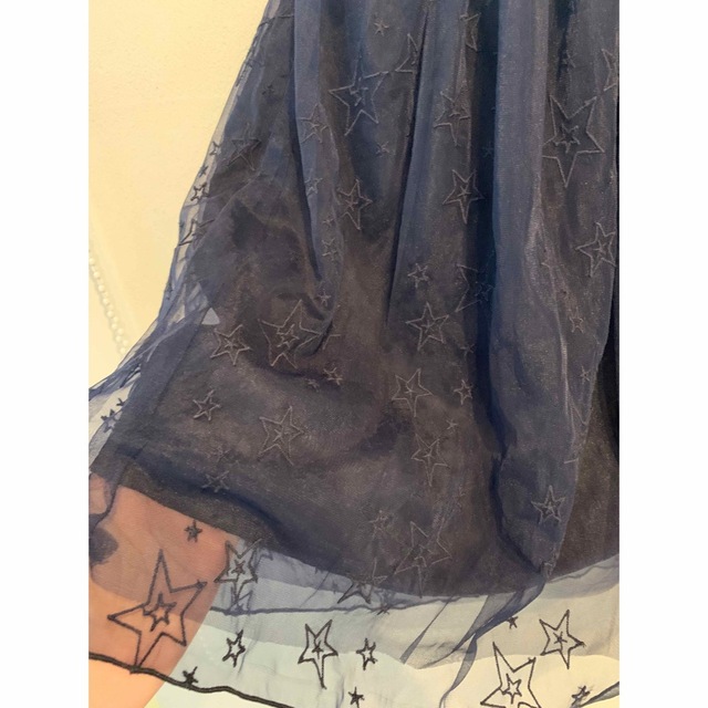 BREEZE(ブリーズ)の星柄チュールスカート　130 キッズ/ベビー/マタニティのキッズ服女の子用(90cm~)(スカート)の商品写真