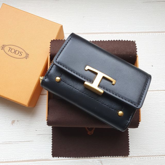 新品・未使用】TOD'S Tタイムレス ミニ財布 コインケース ブラック