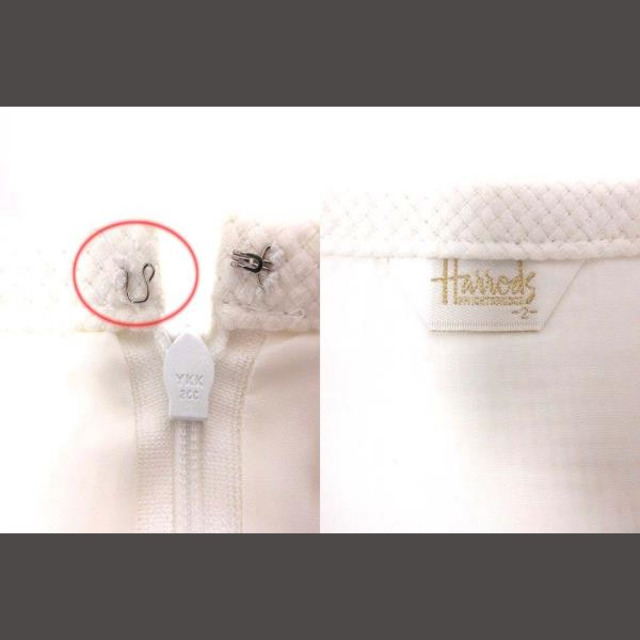 Harrods(ハロッズ)のハロッズ Harrods フレアスカート ひざ丈 白 ホワイト /YK レディースのスカート(ひざ丈スカート)の商品写真