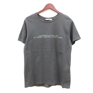 ココディール(COCO DEAL)のココディール カットソー Tシャツ クルーネック プリント 半袖 2 グレー(Tシャツ(半袖/袖なし))