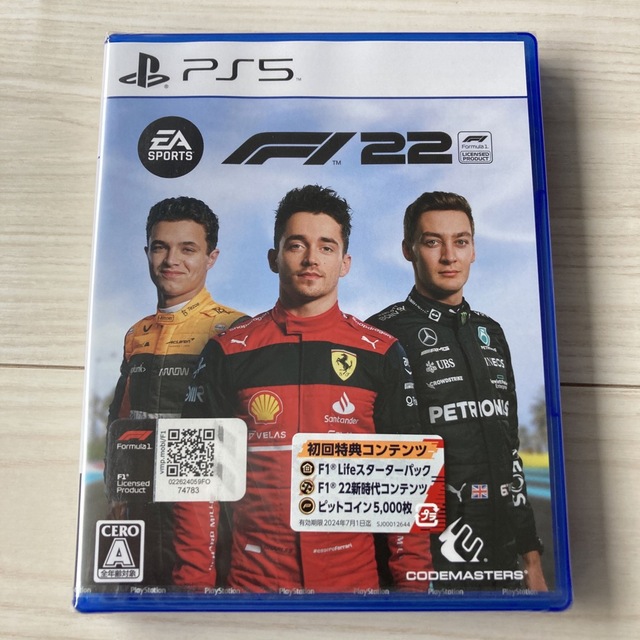 【新品・PS5ソフト】F1 22 初回特典コンテンツ付き　匿名発送 エンタメ/ホビーのゲームソフト/ゲーム機本体(家庭用ゲームソフト)の商品写真