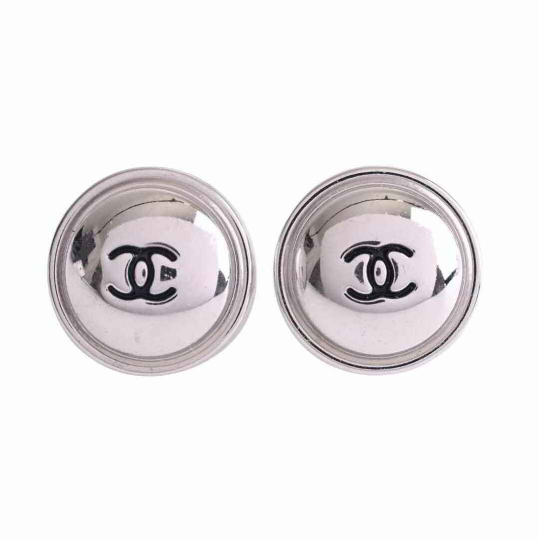 CHANEL ラウンドココマークピアス シルバー | gulatilaw.com