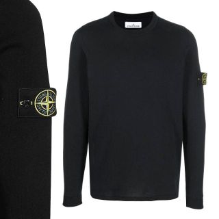 日本製/今治産 9 STONE ISLAND ブラック サマーニット セーター size M