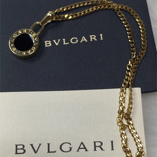 メンズ【正規新品】BVLGARI チャーム ペンダント ネックレス +革紐 チェーン