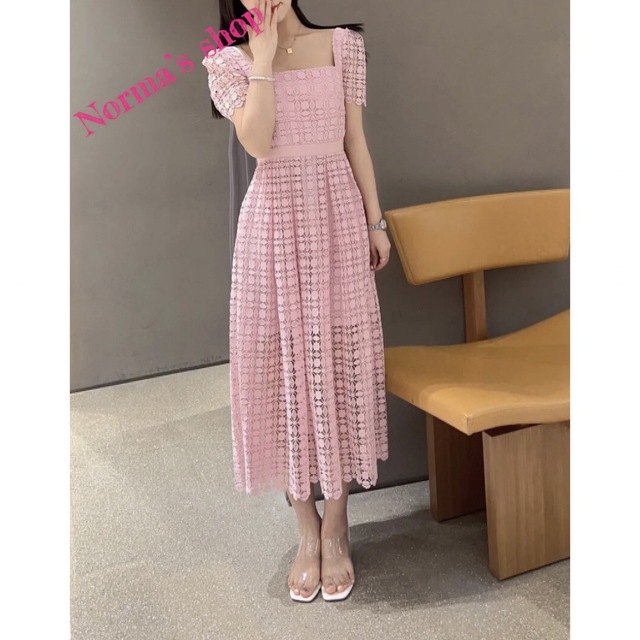 ✳️人気新作 新品SelfPortrait ピンク ロングワンピース 人気商品 50